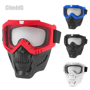 Motorcycle Face Mask with Goggles | Detachable Anti-Fog Windproof | Dual Breathing Valve for ATV Dirt Bike Woodworking