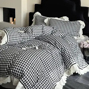 Hazel Vintage Gingham Ruffle Bedding Bundle