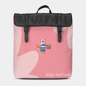 Clout Clothing Double Pink Laptop Carry On Back Pack for Travel