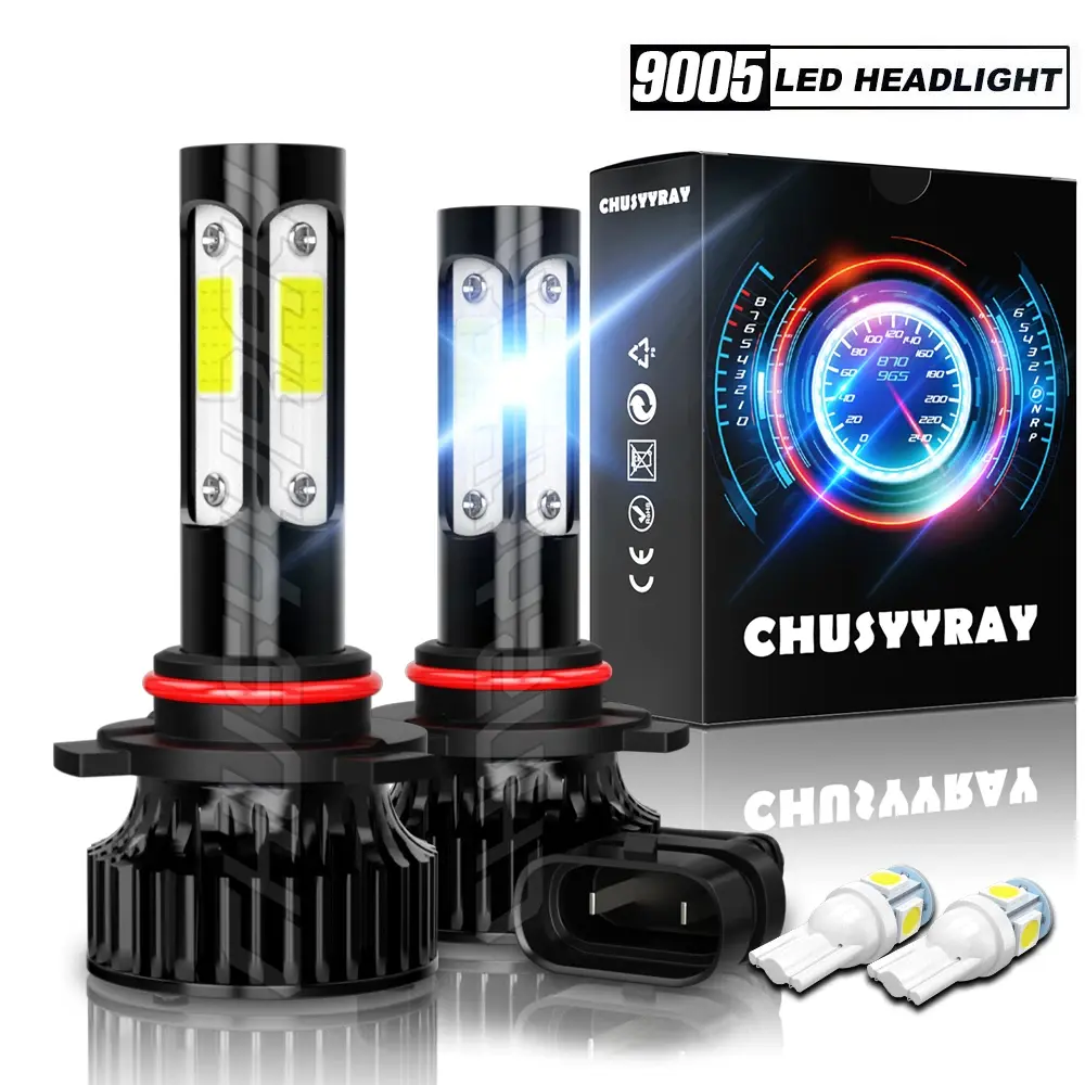 For Hyundai Elantra 2019 2020 - 6000K 9005 LED Headlight High/Low Beam Bulbs 2PC Directly Plug And Play Halogen Replacement High Power High Brightness