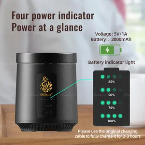 Carbon Charcoal & Spices 2-In-1 Electric Diffuser, Portable Type-C USB-A Powered Aromatherapy Humidifier for Home Office Travel Use