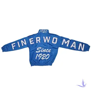 Zeta Phi Beta Reversible Windbreaker Jacket – 1920 Finer Woman Edition (Blue/White)