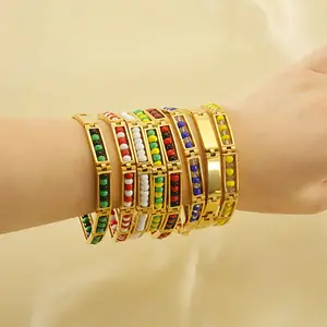 Stylish and simple stainless steel bead bracelet women's gold titanium steel versatile women's bracelet bracelet jewelry