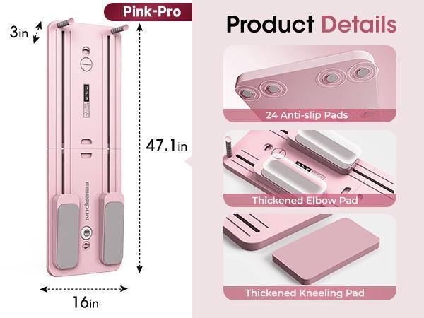 FEIERDUN Pilates Board,Multi-functional Ab Exercise Board,Abs Workout Equipment & Core Strength Training,Foldable Home Pilates Reformer,300LBS Weight Capacity with Timer,Knee Pad and Resistance Band #SpringStatements