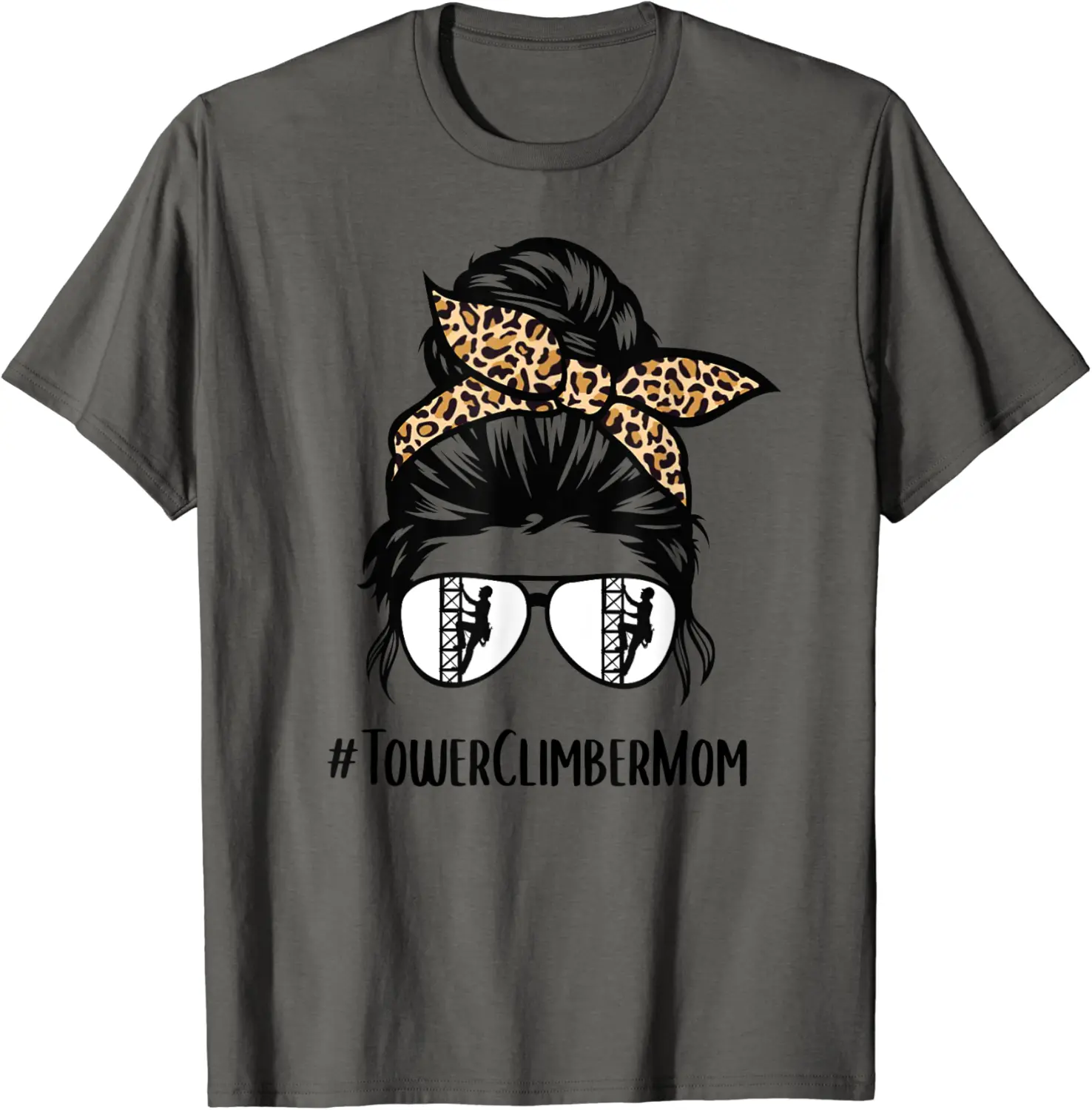 Tower Climber's Wife life leopard Tower Climber mom life T-Shirt - Jacobjbt Shop 57B09TW6YR9V