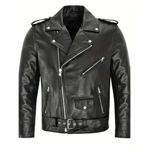 1pcVintageStyleMen'SFauxLeatherBikerJacket,SolidColorLapelCollar,ZipperClosure,Non-StretchFabric,PolyesterLined,SkinnyFitWithFakePocketsMen'sPlain