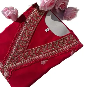 V-Neck Salwar Kamiz Suit Set of 3 Pieces