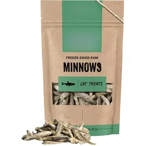 Vital Essentials Minnows Cat Treats, 1 oz | Freeze-Dried Raw | Single Ingredient | Grain Free, Gluten Free, Filler Free