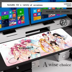 Rubber Mouse Pad To Love-Ru HD Printing Keyboard Desk Mats Kawai Cute Girl Non-Slip Desk Mat XXL90x40cm Student Writing Pad