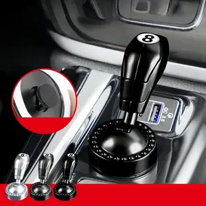 Car Modification Cool One-Button Start Cover Decoration Sticker, Decal For Cars, Creative Number 8 Interior Parts, Metallic Ignition Switch Accessory