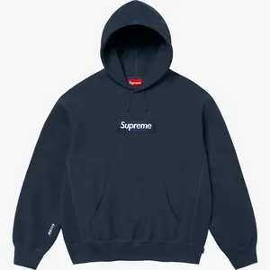 Supreme Box Logo Hoodie Navy