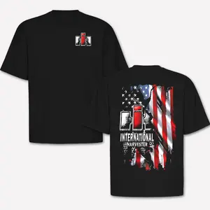 International Harvester Tractor T-shirt Vintage Tee, Case IH Flag US Logo Shirt With Classic Red Tractor Graphic, Retro Farmer Shirt, Farm Life Apparel, Agriculture Gift For Men Women, Ranch Country Farming Lover Tee