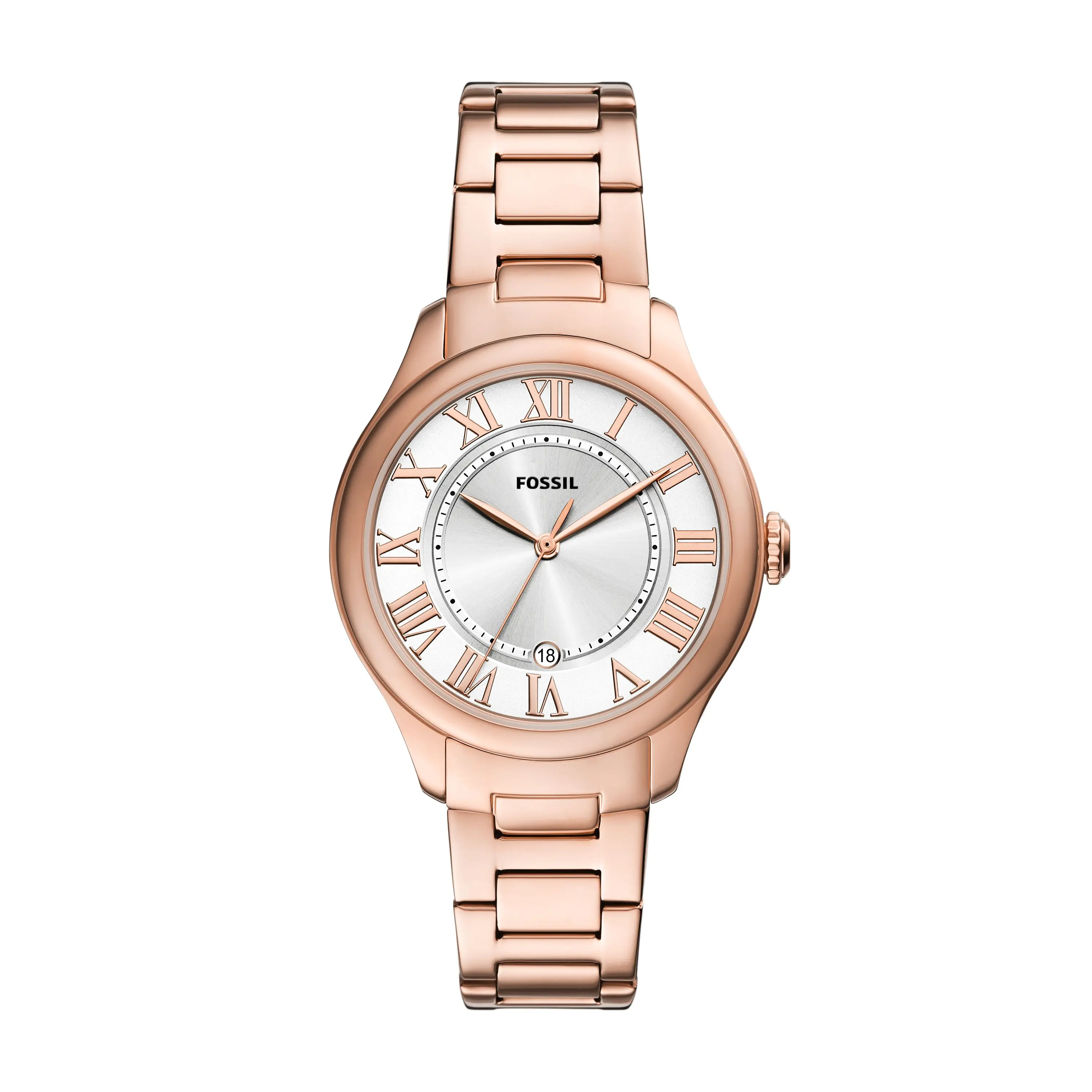 Fossil Women's Gilmore 38mm Three-Hand Date, Rose Gold-Tone Stainless Steel Watch