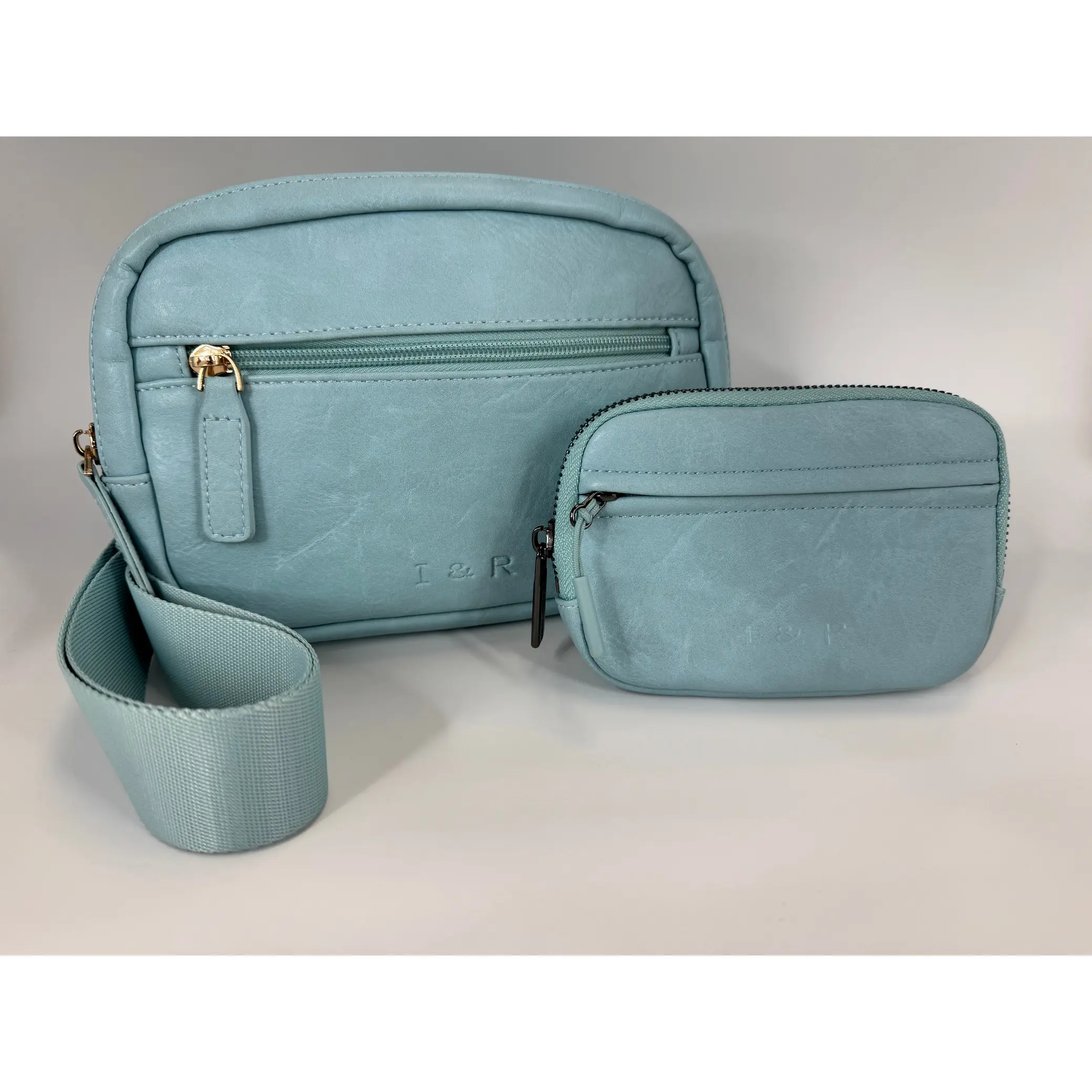 Ice Blue bag + Ice blue wallet