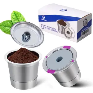 2 Pack   Stainless Steel Coffee Pod Capsules, Stainless Steel  K -Cups for , Refillable Coffee Filters for  Family