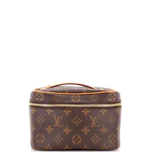 Pre-owned Louis Vuitton Canvas Coated Toiletry Bags Nice Vanity Case Monogram Canvas Mini by Rebag