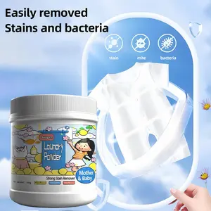500g Hyper-Concentrated Laundry Stain Remover Powder – Chlorine-Free Formula. Safely Removes Milk, Sweat, Oil, Fruit Stains from Everyday Fabrics.