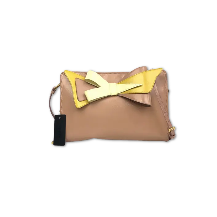Pre-owned PRADA As Shown Clutches & Wristlets US0411 Saffiano Leather Bow Crossbody Clutch Bag 26.04.16