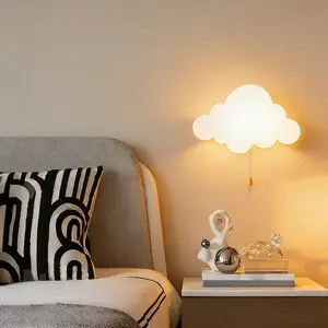 LED Cloud Wall Lamp, Battery Powered Bedroom Hanging Light, Warm Bedside Lamp, Home Decor Lighting, Ideal Family Gift (no Batteries)