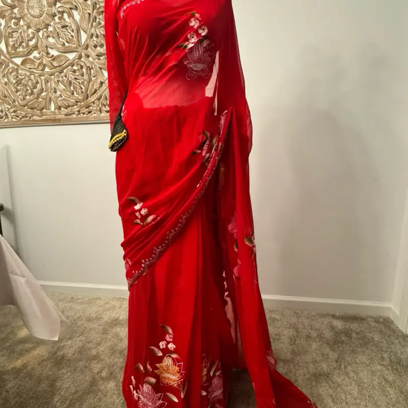Ready to wear party saree with blouse Elegant