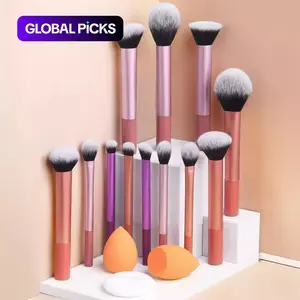 Professional Makeup Tools Set for Women, 15pcs/set Makeup Brushes Kits Including Brushes & 2 Counts Sponges & 1 Count Powder Puff Brushes with Soft Bristles & Comfortable Grip for Beginners Makeup Tools Gift #TOP PICKS