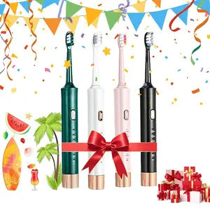 Ipx7 Waterproof Electric Toothbrush, 2 Hour Fast Charging, Smart Time Reminder, 7 Modes, Travel Indoor Outdoor Use