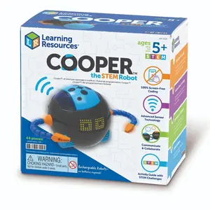 Learning Resources Cooper the STEM Robot - Coding for Kids, Building Toys, Robotics Kids, Montessori Programming, Gifts for Boy and Girls, Classroom Must Haves , Interactive Homeschool Supplies