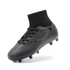 Outdoor High-top Football Boots Turf Soccer Cleats Kids AG Women Soft Football Shoes