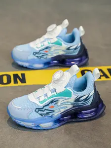 Boy's Fashionable Dragon Pattern Design Sports Running Shoes, Casual Breathable Comfortable Sneakers, Lightweight Mesh Running Shoes for Outdoor Sports, Athletic Shoes, Youth Fashion Shoes