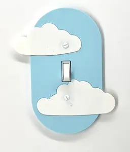 Floating Cloud Light Switch and Outlet Cover Cute Wall Plate for Kids Room & Nursery Multiple Styles and Sizes Available Decorative Quick Shipping Custom Colors