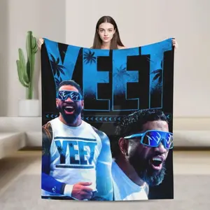 Jey Uso Blanket, Super Soft Throw Blanket For Wrestling Fans, Cozy Flannel Blankets, Warm Blankets For Couch Sofa Bed,Christmas Gift,Gift For Men & Women, Vintage Blanket, Wrest Blanket