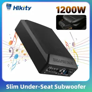 10" 1200W Ultra-thin Subwoofer, Built-in Amplifier, Enhanced Bass Independent Control, Suitable for Truck/SUV/Jeep