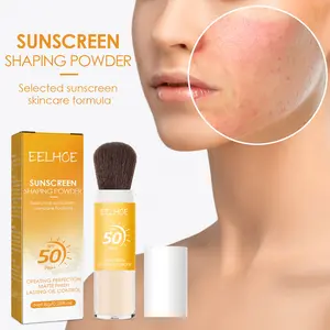 1PC/8g Sunscreen Setting Powder SPF 50, Mineral Magic Setting Powder, Loose Powder With Brush, Natural Mineral Makeup Setting Powder Translucent, Makeup Essential Cosmetic