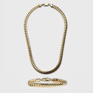 Miami Cuban Link Chain + Bracelet (Gold) - 8mm