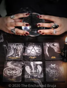 The Enchanted Bruja Oracle Deck & Guide Halloween 30 Cards Divination Spirituality Personal Growth Self Reflection Tuck Box Included