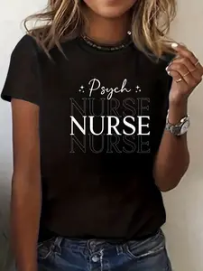 100% Cotton Psychiatric Nurse RN Mental Health Psych Nurse For Women Men T-Shirt