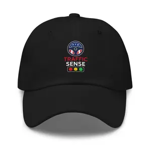 Sports Hat Unstructured 6-Panel Low-Profile Cap with Curved Visor & Adjustable Antique Buckle Strap 100% Chino Cotton Twill Trendy Stylish Dad Hat
