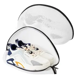 LMMAKE Durable Mesh Laundry Bag for Shoes & Sneakers Strong Polyester Material Secure Zipper Closure Machine Washable Ideal for Travel Home Use Protects Lingerie Stockings Snag-Free Tear-Free