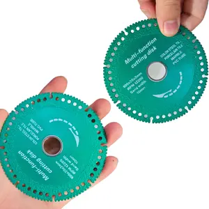 LOZLIN 4.5" Diamond Tile Cutting Blade 1/3PCS Ultra-Thin Dry Cut Disc for Ceramic Marble Granite Porcelain Masonry Stone, Angle Grinder Saw Blade Durable Power Tool for Home Improvement & Construction slab rock