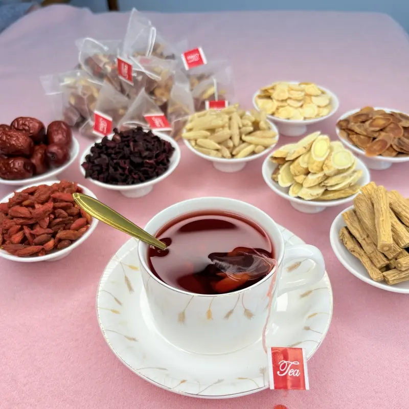 60 Bags Kidney Tea Recipe,Red Ginseng Eight Treasures Tea for Men and Women Chinese Kidney Tea, Natural Herbal Ingredients, Traditional Drinks to Nourish Kidneys Organic Tea Beverage