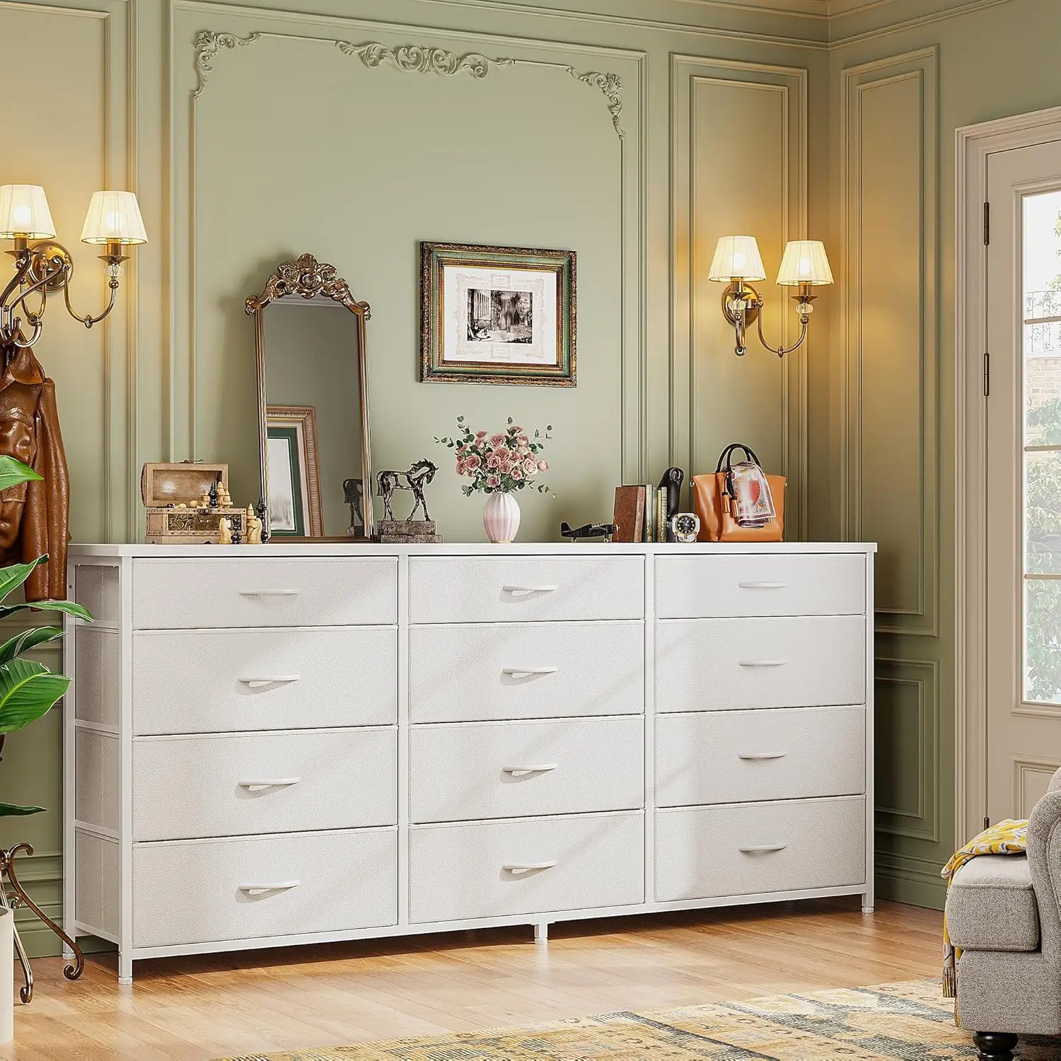 55 inch long dresser 55-inch Dresser for Bedroom Chest of Drawers with Solid Wood Legs - On Sale - Bed Bath & Beyond