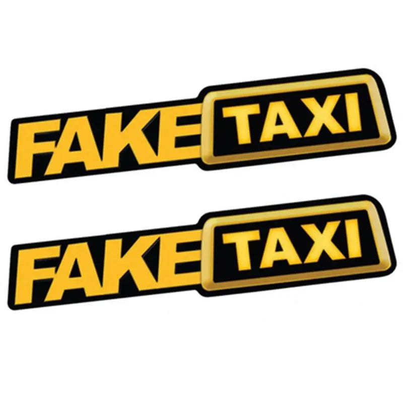 Universal FAKE TAXI Car Auto Sticker Decal Emblem Self Adhesive Vinyl For Car Funny Car Sticker