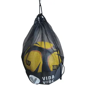 VidaVibe Volleyball Ball Bag with Mesh Design and Black Color