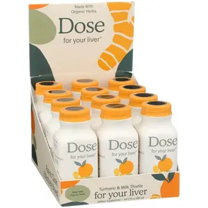 Dose for Your Liver 2oz Wellness Shot, Herbal Blend with Milk Thistle & Dandelion, Ready to Drink Daily Support, Convenient Functional Drink
