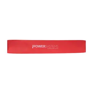 Power Systems Versa Loops, Resistance Bands for Personal Training, Ideal for Short, Limited Movements, 12" in Diameter, Red, Medium Resistance, Single Unit