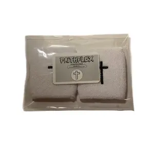 FaithFlex Athletics Wristbands/Sweatbands Christian Athletic Apparel White/Black Cross