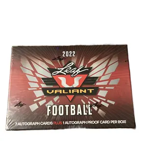 2022 Leaf Valiant Football Hobby Box - 7 Autographed Cards + 1 Autographed Proof Card