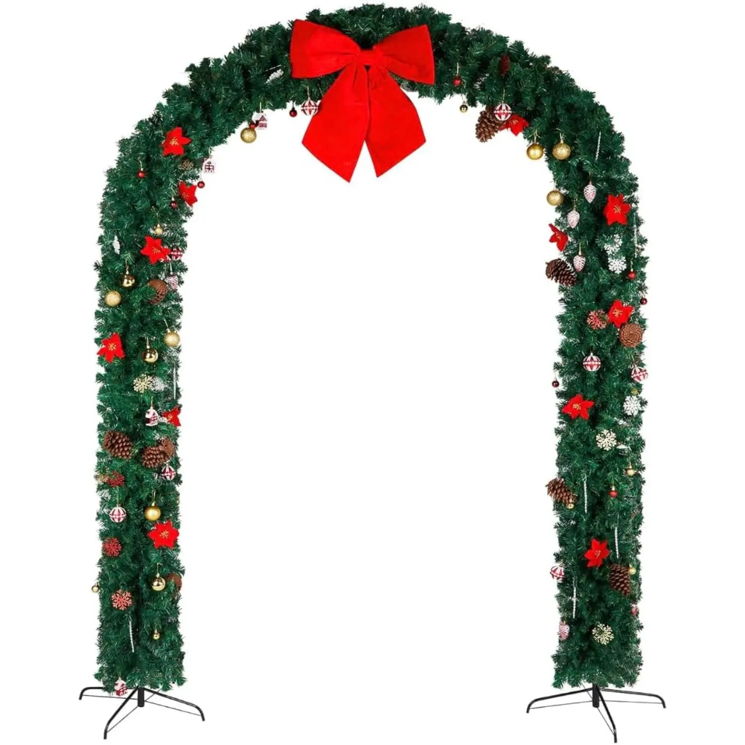 Ubesgoo Christmas Artificial Tree Archway Decoration, Realistic PVC Holiday Tree Arch Frame for Outdoor Indoor Room Festival Party Wedding Garden, Arch Top