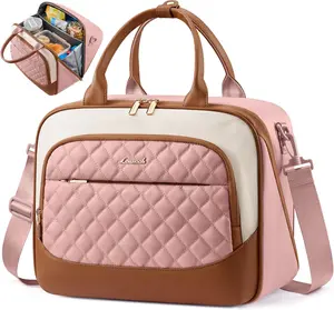 LOVEVOOK Insulated Lunch Bag for Women,Large Lunch Box Cooler Tote with Anti-Shifting Triangular Lid,Fixing Buckle for 40oz Tumbler,Wide Opening No-Spill Meal Carrier for Work Nurse Teacher Car Trip
