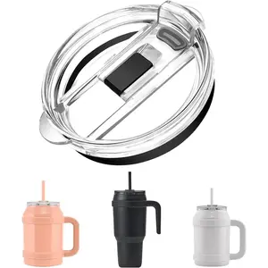 Tumbler Lid Replacement Compatible with Reduce 50 oz & 40 oz Tumbler,Accessories for Reduce Tumbler Cup, Leak Proof and Splash Proof Replacement Lid (1, Black)